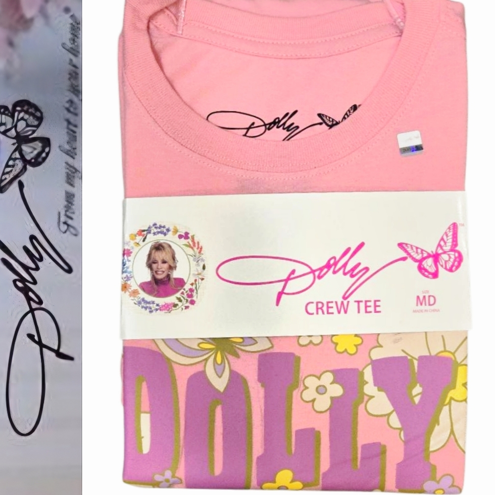 Dolly Parton Floral 'Dolly Parton' Graphic S/S Crew‎ Tee